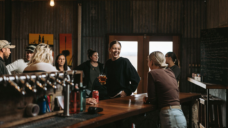 Patrons at Kangaroo Island Brewery