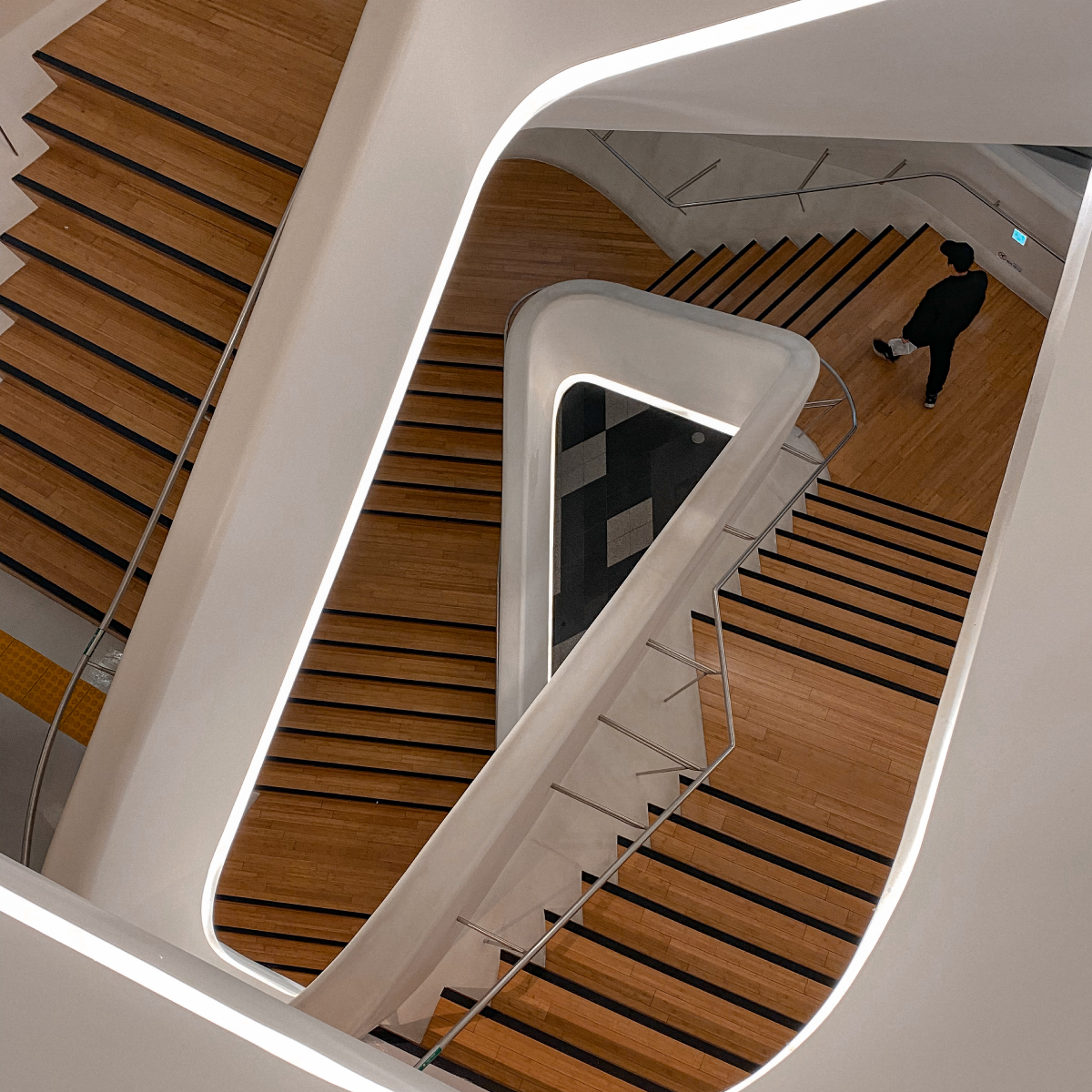 A stairwell in the DDP