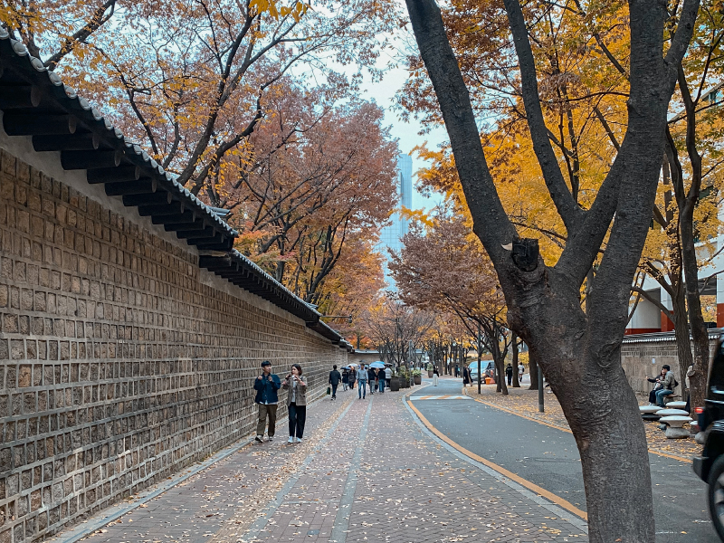 Locals on the streets of Seoul